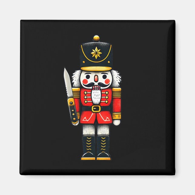 Christmas Nutcracker Ballet Xmas Holiday Fun Pajam Magnet (Front)