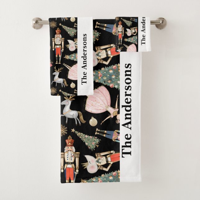 Christmas Nutcracker Bath Towel Set (Insitu)