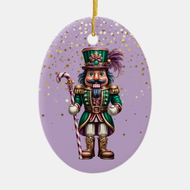 Christmas Nutcracker Ceramic Tree Decoration (Front)