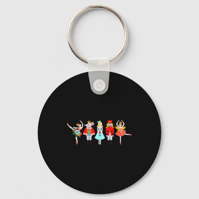 Christmas Nutcracker Character Illustrations  Key Ring (Front)