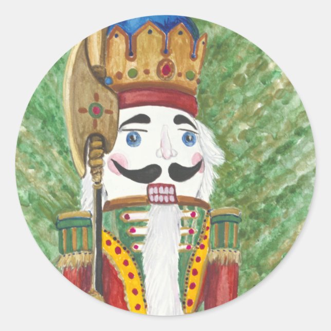 Christmas Nutcracker Classic Round Sticker (Front)