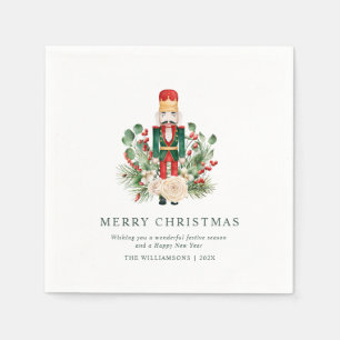 Christmas Nutcracker Family Name Custom Holidays Napkin