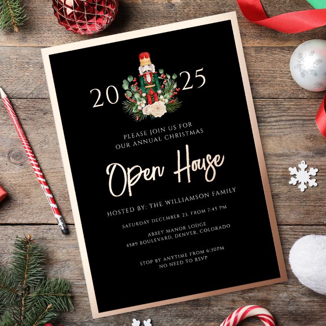 Christmas Nutcracker Family Party Script (Christmas Nutcracker Family Party Script Foil Holiday Card)