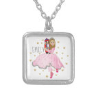 Christmas Nutcracker Lt Brw Hair Ballet Necklace