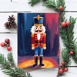 Christmas Nutcracker Merry Christmas Watercolor Holiday Card