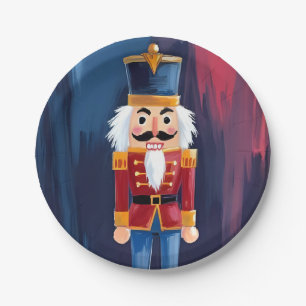 Christmas Nutcracker   Merry Christmas Watercolor Paper Plate