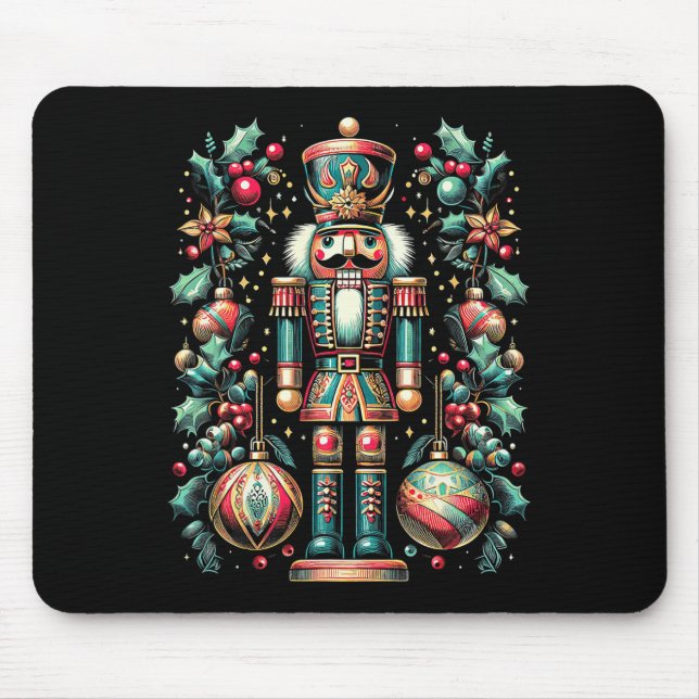 Christmas Nutcracker Merry Christmas Xmas Morning  Mouse Pad (Front)