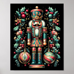 Christmas Nutcracker Merry Christmas Xmas Morning Poster