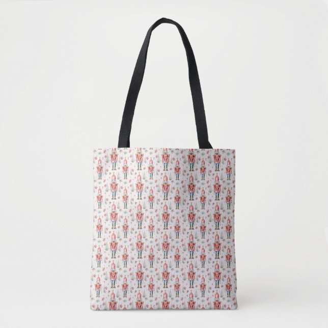 Christmas Nutcracker Pattern Tote Bag (Front)