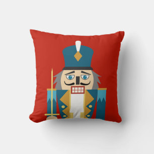 Christmas Nutcracker Red Background Pillow Case