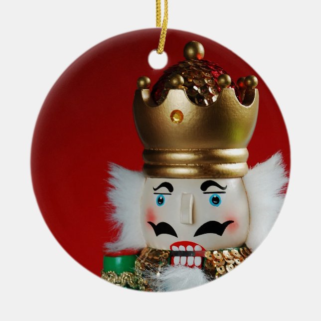 Christmas nutcracker round ornament (Front)