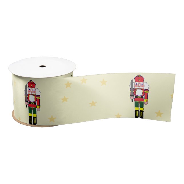 Christmas nutcracker satin ribbon (Spool)