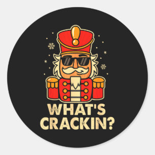 Christmas Nutcracker Shirt Men Kids Women Boys Chr Classic Round Sticker