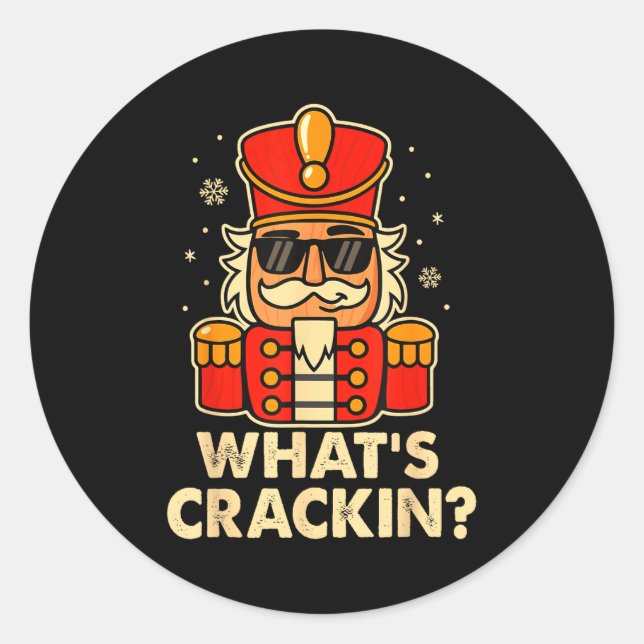 Christmas Nutcracker Shirt Men Kids Women Boys Chr Classic Round Sticker (Front)