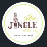 Christmas Nutcracker Simple Personalized Classic Round Sticker<br><div class="desc">Christmas Nutcracker Simple Personalized Sticker design. Matching products can be found in Nutcracker Holiday collection.</div>