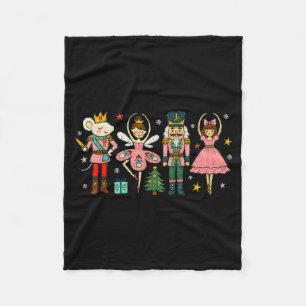 Christmas Nutcracker Squad Ballet Dance Women Kid Fleece Blanket