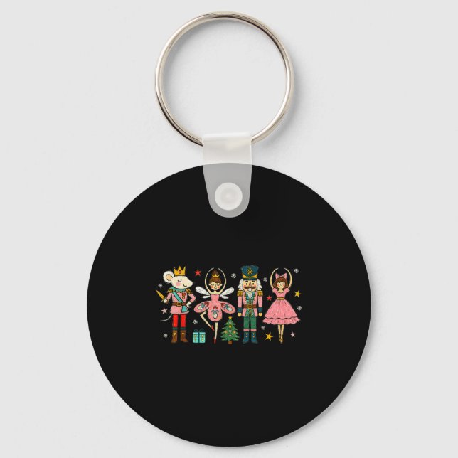 Christmas Nutcracker Squad Ballet Dance Women Kid  Key Ring (Front)