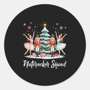 Christmas Nutcracker Squad Ballet Dance Women Kids Classic Round Sticker