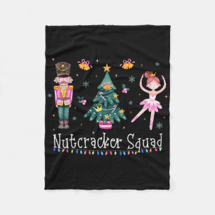 Christmas Nutcracker Squad Ballet Dance Women Kids Fleece Blanket