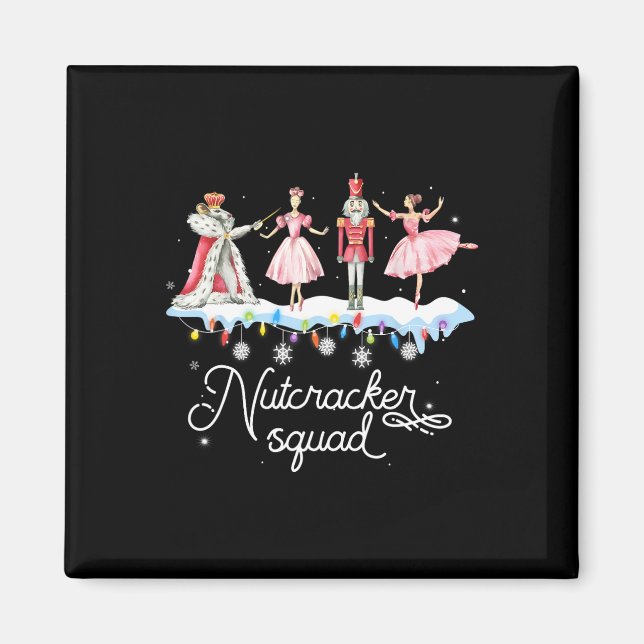 Christmas Nutcracker Squad Ballet Dance Women Kids Magnet (Front)