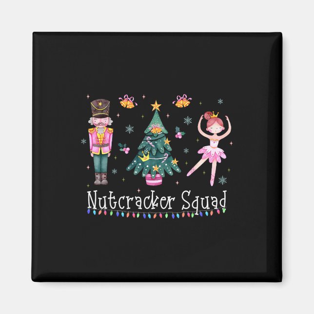 Christmas Nutcracker Squad Ballet Dance Women Kids Magnet (Front)
