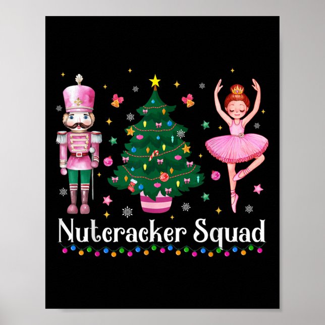 Christmas Nutcracker Squad Ballet Dance Women Kids Poster (Front)
