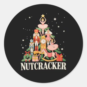 Christmas Nutcracker Squad Ballet Dance Xmas Classic Round Sticker
