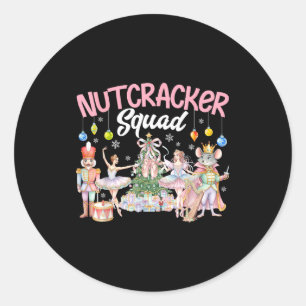 Christmas Nutcracker Squad Ballet Family Matching  Classic Round Sticker