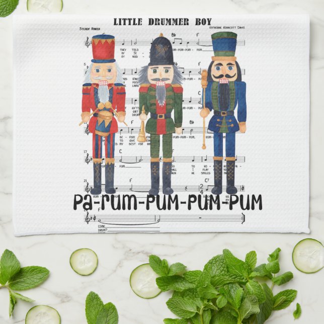 Christmas Nutcracker Tea Towel (Folded)