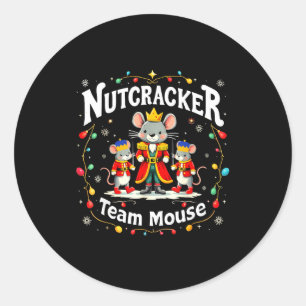 Christmas Nutcracker Team Mouse Funny Soldier Xmas Classic Round Sticker