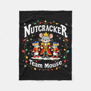 Christmas Nutcracker Team Mouse Funny Soldier Xmas Fleece Blanket