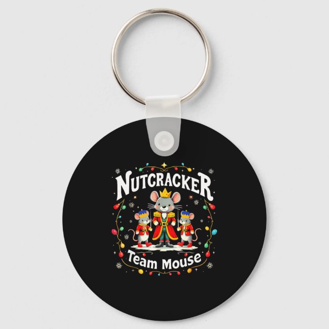 Christmas Nutcracker Team Mouse Funny Soldier Xmas Key Ring (Front)