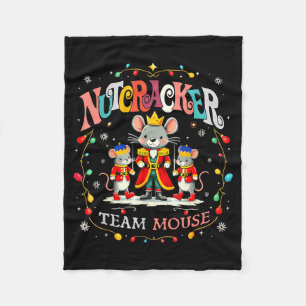 Christmas Nutcracker Team Mouse Women Kids Girl  Fleece Blanket