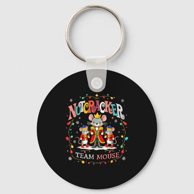 Christmas Nutcracker Team Mouse Women Kids Girl  Key Ring (Front)