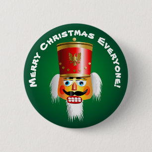 Christmas Nutcracker Toy-Soldier Cartoon 6 Cm Round Badge