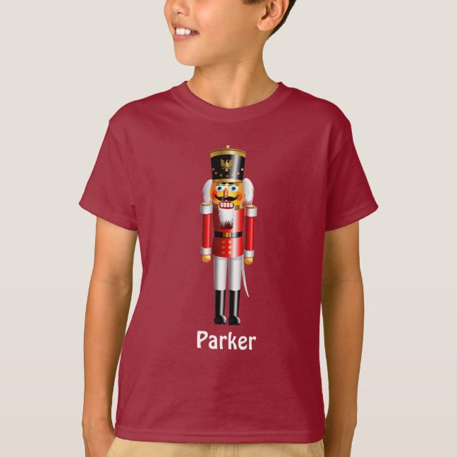 Christmas Nutcracker Toy Soldier Cartoon T-Shirt (Front)
