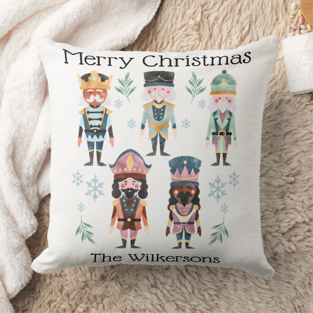 Christmas Nutcracker Toy Soldiers Cushion (Blanket)