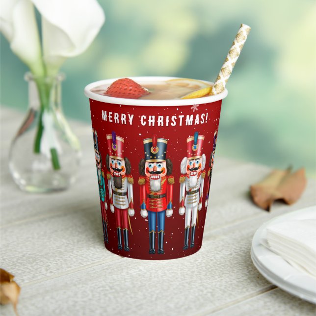 Christmas Nutcracker Toy Soldiers Paper Cups (Insitu)