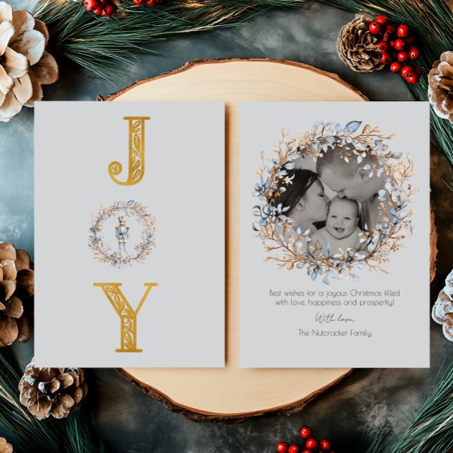 Christmas Nutcracker Watercolor Joy Photo (Creator Uploaded)