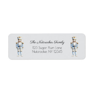Christmas Nutcracker Watercolor Return Address
