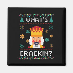 Christmas Nutcracker Whats Crackin Funny Xmas Men  Magnet