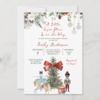 Christmas Nutcracker Winter Floral Baby Shower