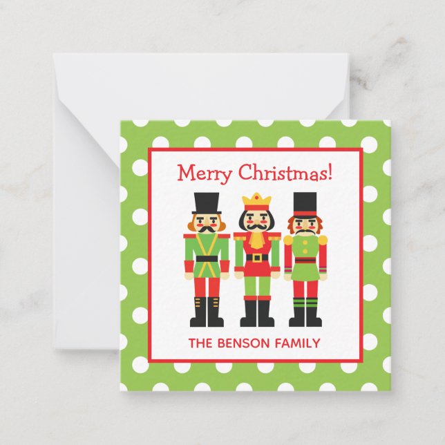 Christmas Nutcrackers Gift Enclosure Cards (Front)