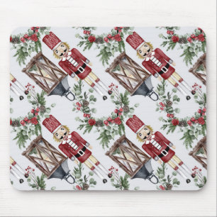 Christmas Nutcrackers & Lanterns Mouse Pad