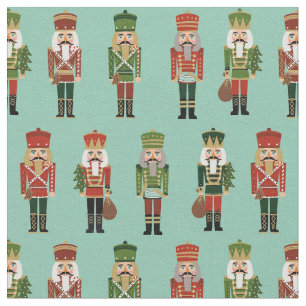 Christmas Nutcrackers mint Fabric