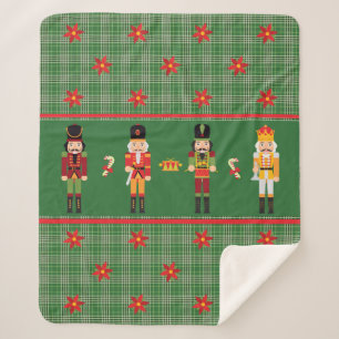 Christmas Nutcrackers Sherpa Fleece Blanket