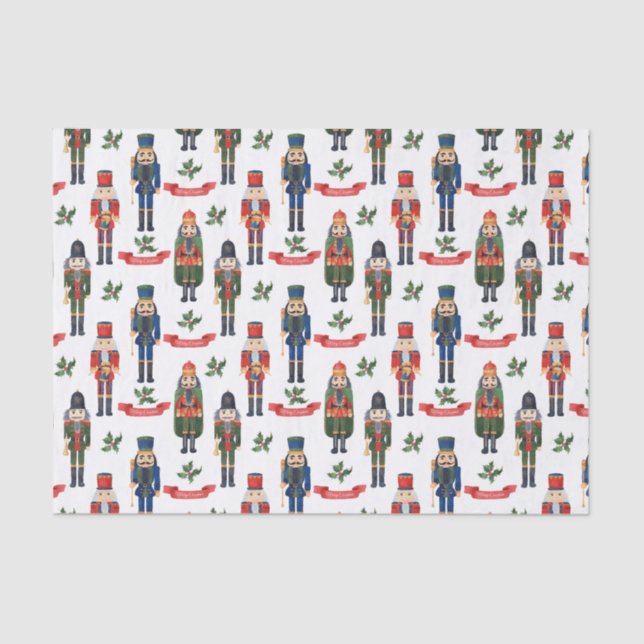 Christmas Nutcrackers Tissue Paper (Front)