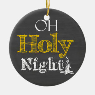 Christmas O Holy Night Chalkboard Ornament