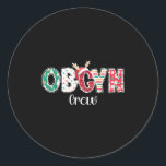 Christmas Obgyn Crew Obstetrics Ob Gyn Group Team  Classic Round Sticker<br><div class="desc">Christmas Obgyn Crew Obstetrics Ob Gyn Group Team Nurse Xmas</div>