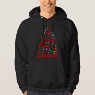 Christmas Obsessed And Jesus Blessed Christian Chr Hoodie